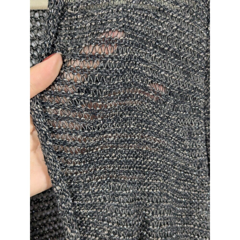 Eileen Fisher Women Linen Blend Metallic Bronze Open Front Knit Cardigan Sz XL - Picture 4 of 7